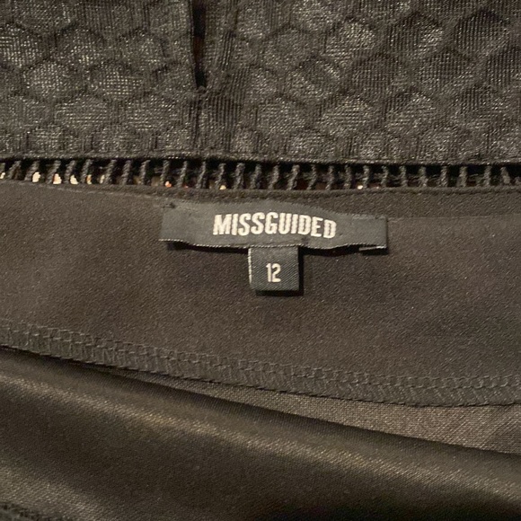 Missguided - Black Pencil Skirt - Peekaboo Crochet & Sheer Mesh Detail, size 12 - Picture 10 of 14